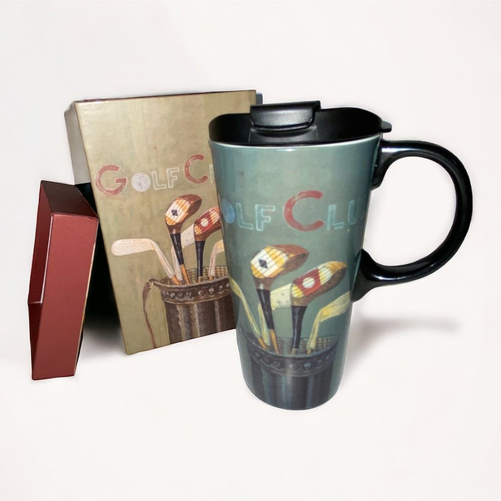 Golf Large Coffee Beer Mug with Box Father's Day Gift Golfing Present Novelty